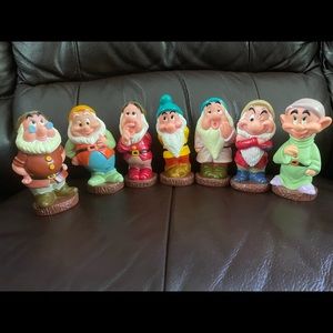 Vintage Disney rubber Seven Dwarfs